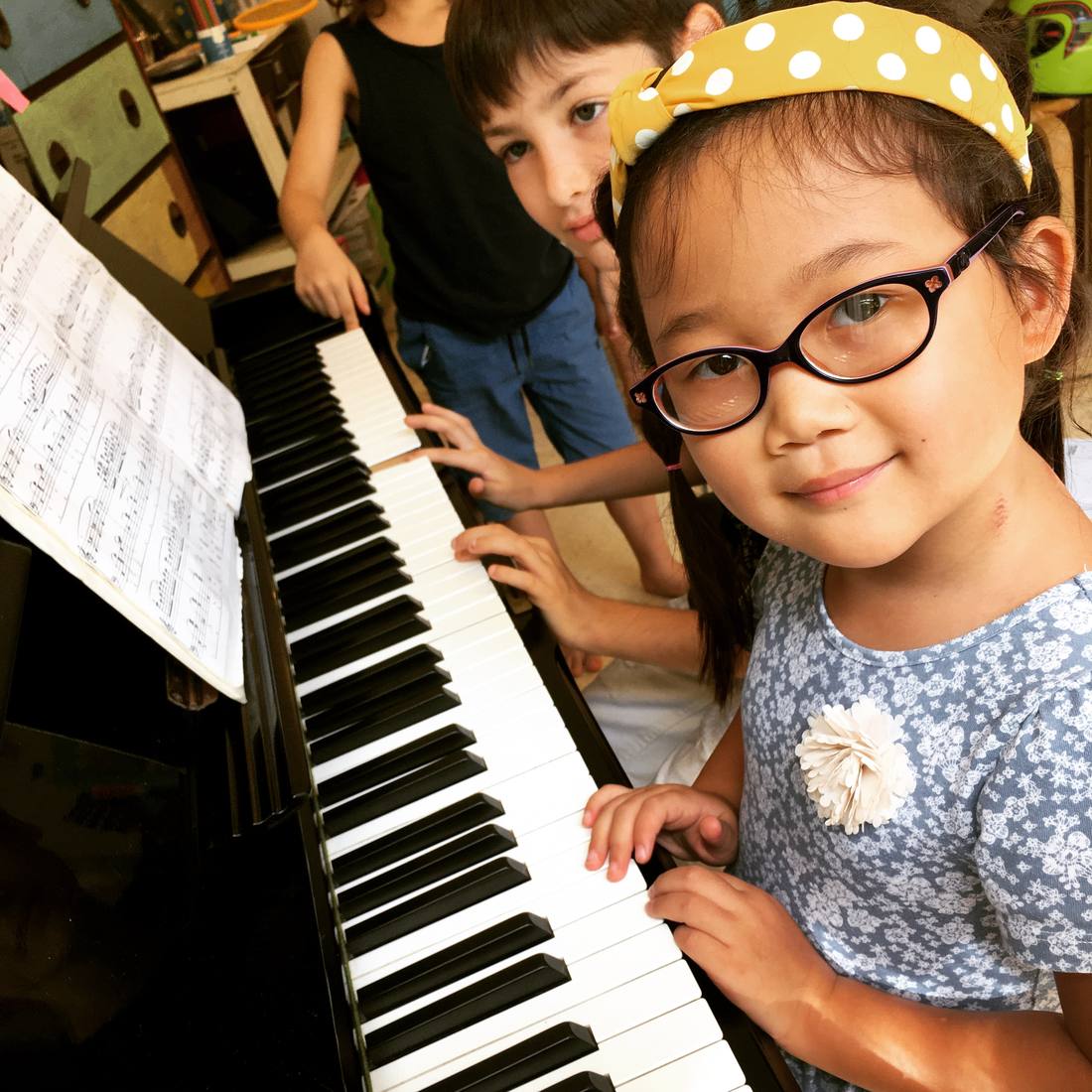 Students at piano